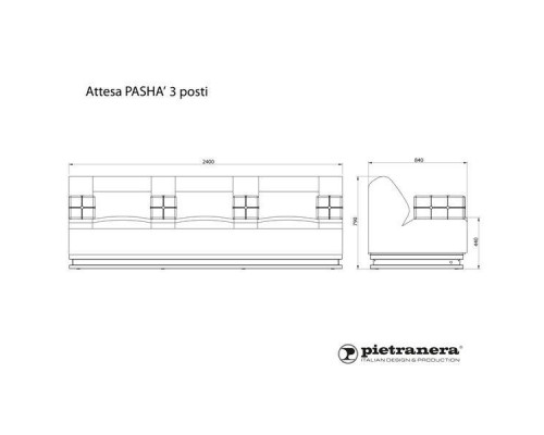 Диван PASHA' 3 SEATS WAITING VERSION